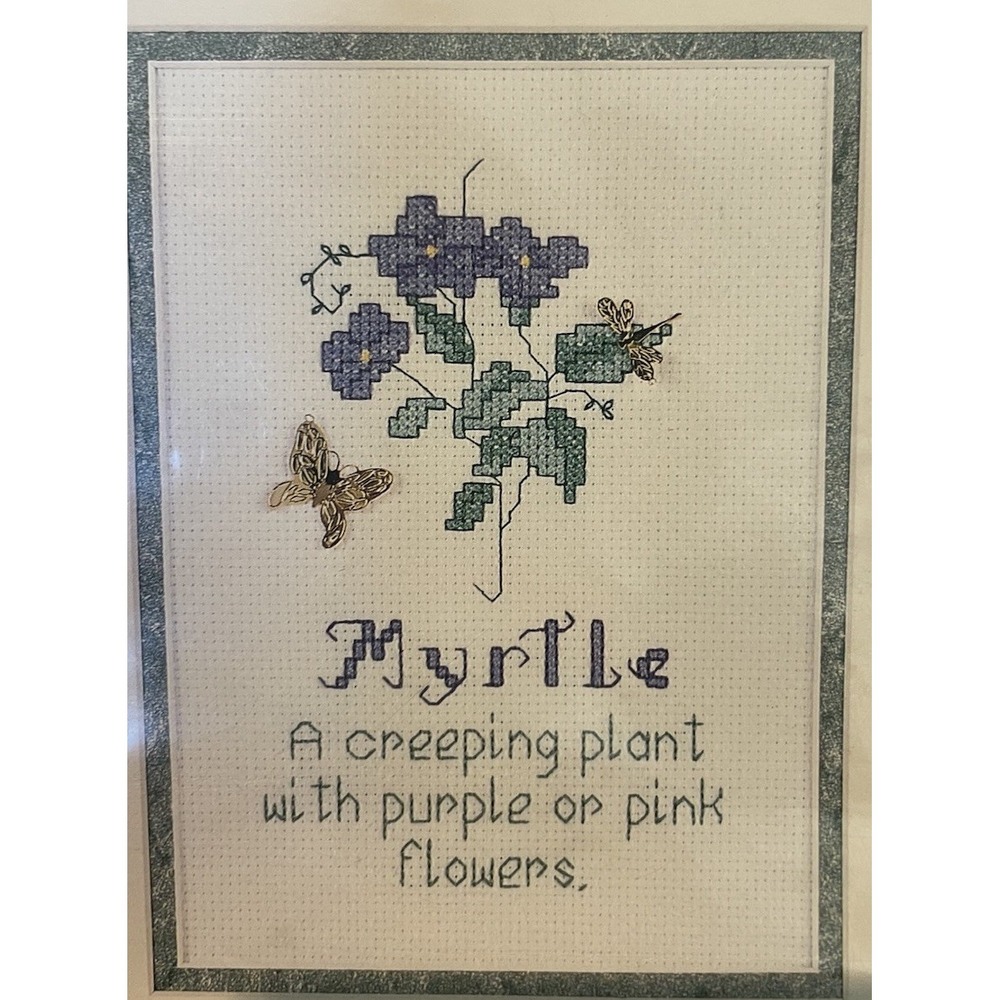 Charitable Counted Cross Stitch Kit Myrtle Flower